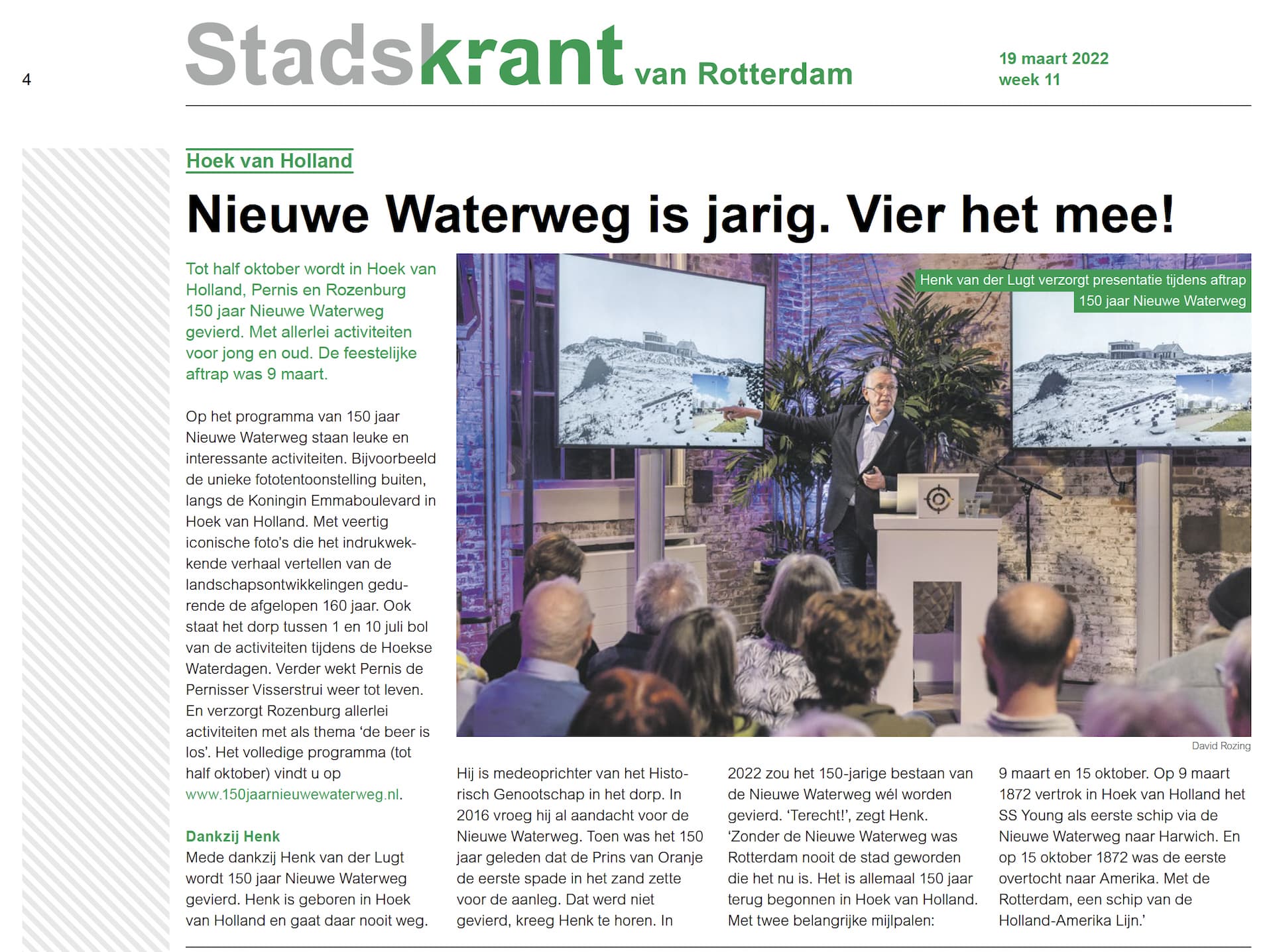 Stadskrant: Nieuwe Waterweg is jarig. Vier het mee!