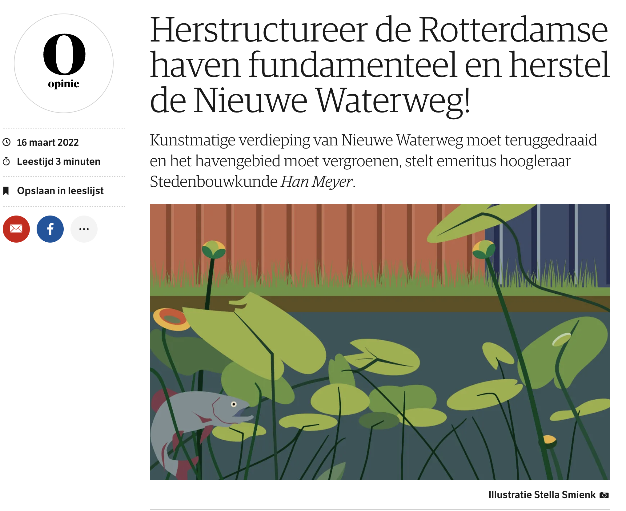 NRC: Herstructureer de Rotterdamse haven fundamenteel en herstel de Nieuwe Waterweg!