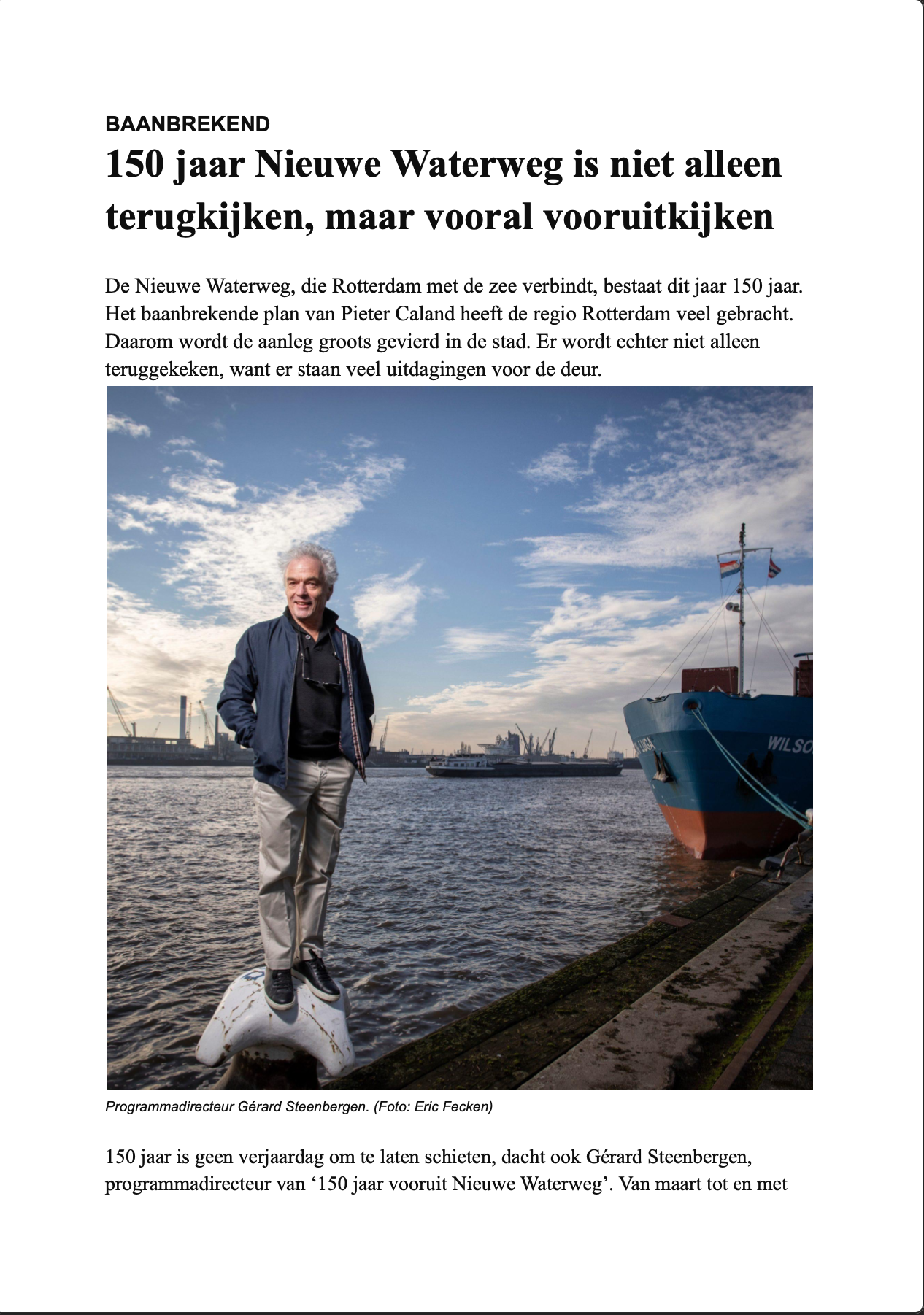 Schuttevaer: 150 jaar Nieuwe Waterweg
